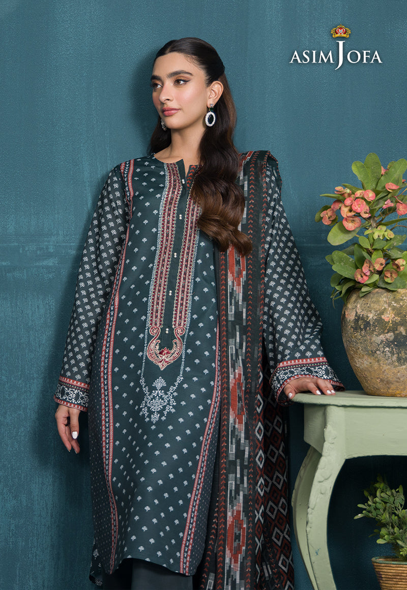 Asim Jofa Gul Rung Pret Collection Ajgr-11 Printed Swiss Lawn 3 Pcs