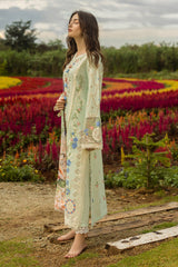 The Secret Garden Hemline By Mushq Unstitched 3 Piece Summer Suit-04-A-Starlit Lilies
