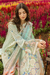 The Secret Garden Hemline By Mushq Unstitched 3 Piece Summer Suit-04-A-Starlit Lilies
