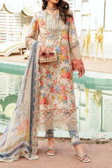 M Prints By Maria B Unstitched 3 Piece Luxury Emb Lawn Eid 2 Edit Suit-MPT-2204-A