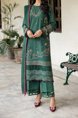 Bahaar by Farasha Unstitched 3 Piece Emb Lawn Suit-04-Azure Grace