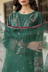 Bahaar by Farasha Unstitched 3 Piece Emb Lawn Suit-04-Azure Grace