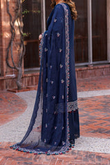 Kaavish By Farasha Unstitched 3 Piece Eid Festive Lawn Suit-04-Deep Sapphire