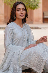 Ayla By Soghat Unsitched 3 Piece Chikankari Lawn Suit-04-Ice Blue