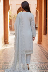 Ayla By Soghat Unsitched 3 Piece Chikankari Lawn Suit-04-Ice Blue