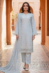 Ayla By Soghat Unsitched 3 Piece Chikankari Lawn Suit-04-Ice Blue