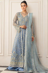 Hemline By Mushq Unstitched 3 Piece Aura Debut Wedding Collection'2024-04-Periwinkle