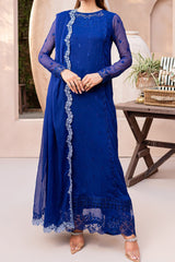 Ensembles By Azure Unstitched 3 Piece Festive Formals Eid Edit Suit-04-Sapphire Symphony