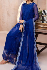 Ensembles By Azure Unstitched 3 Piece Festive Formals Eid Edit Suit-04-Sapphire Symphony