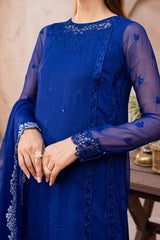 Ensembles By Azure Unstitched 3 Piece Festive Formals Eid Edit Suit-04-Sapphire Symphony