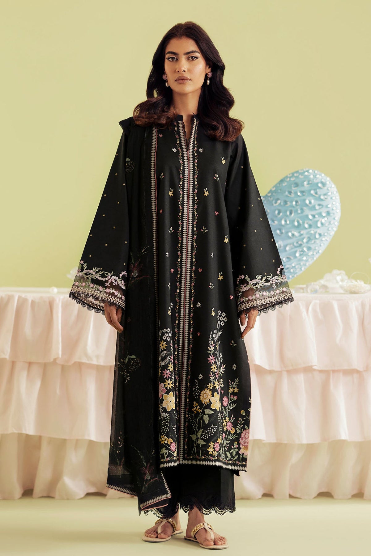 Daffodils By Seran Unstitched 2 Piece Lawn Collection'2025-04-Siya