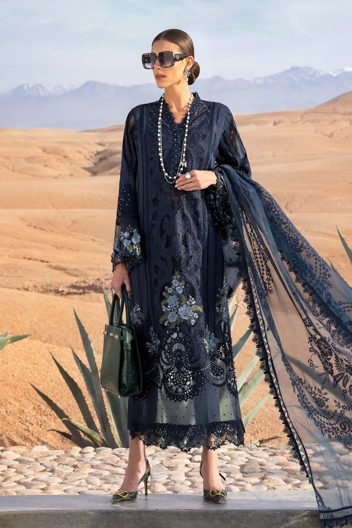 Voyage A'Luxe By Maria B Unstitched 3 Piece Lawn Collection'2025-ML-2504-B