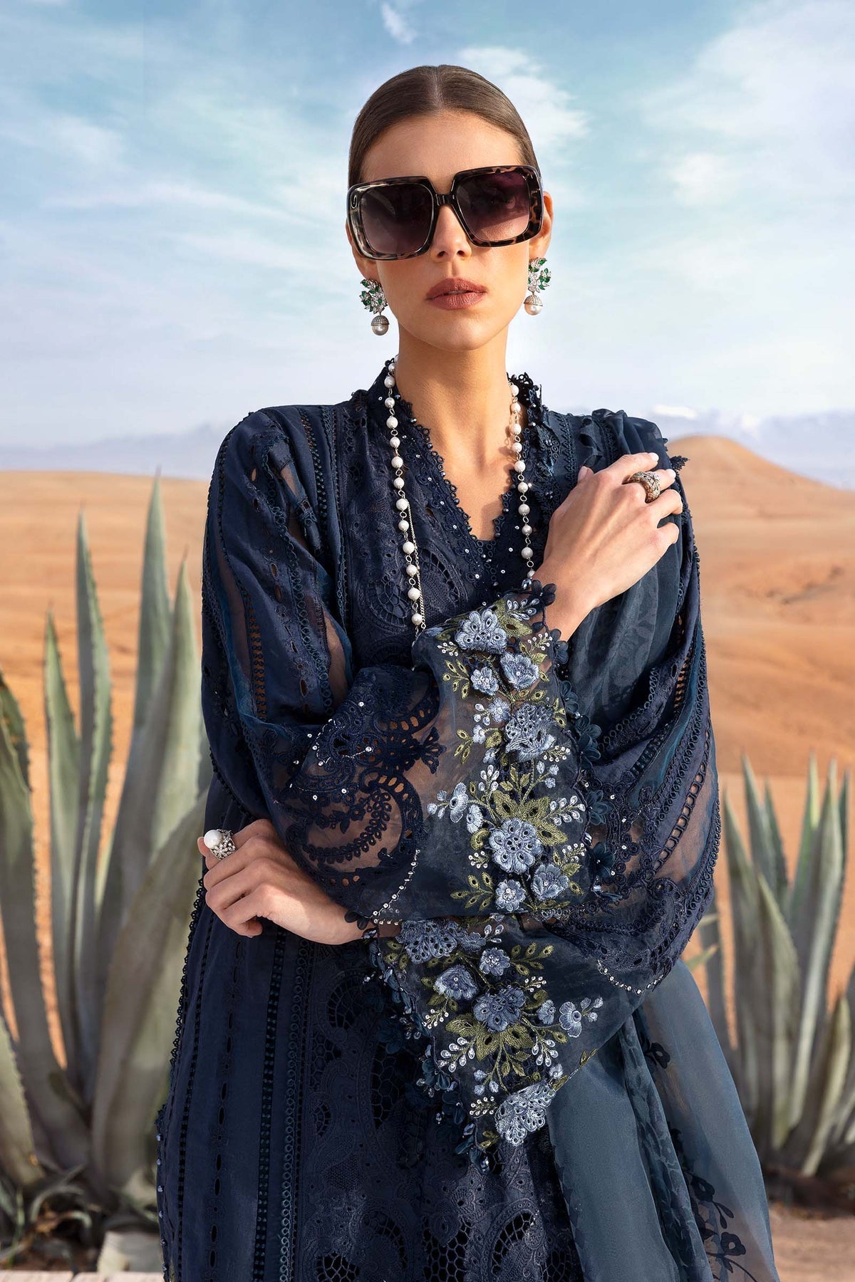 Voyage A'Luxe By Maria B Unstitched 3 Piece Lawn Collection'2025-ML-2504-B