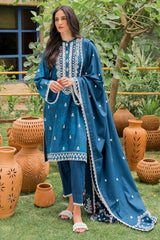 Seher By Cross Stitch Unstitched 3 Piece Cambric Collection'2022-04-Midnight Haze