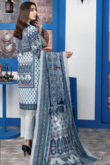 Mashaal by Riaz Arts Unstitched 3 Piece Digital Emb Khaddar Suit-MD-04