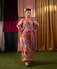 Print Therapy By Mazil Stitched Kaftan Suit-Peony