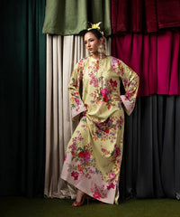 Print Therapy By Mazil Stitched Kaftan Suit-Marigold