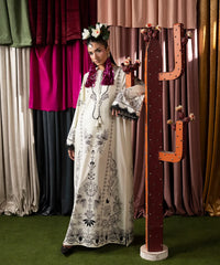 Print Therapy By Mazil Stitched Kaftan Suit-Snowdrop