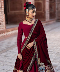 Makhmal By Mazil Shawl Suit-Lotus
