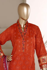 Sada Bahar Stitched 3 Piece The Luxury Chikankari Edit Vol-01 Suit-EDITS-04- RUST