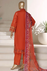 Sada Bahar Stitched 3 Piece The Luxury Chikankari Edit Vol-01 Suit-EDITS-04- RUST
