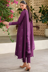 Meline By Farasha Unstitched 3 Piece Premium Viscose Collection'2025-04-Wild Plum