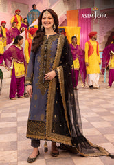 Asim Jofa Designers Limited Edition Ajdad-10 Embroidered Stitched 3 Pcs
