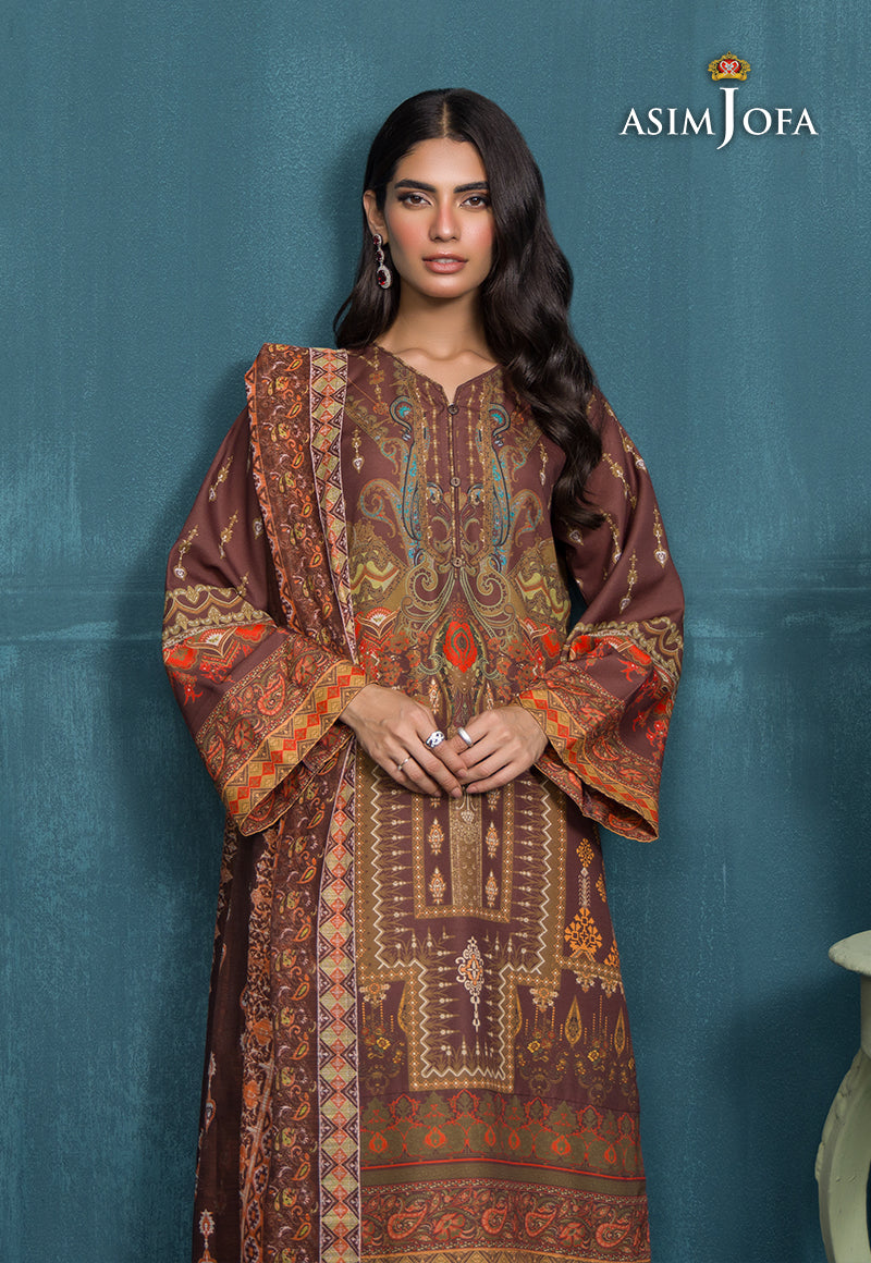 Asim Jofa Gul Rung Pret Collection Ajgr-18 Printed Swiss Lawn 3 Pcs