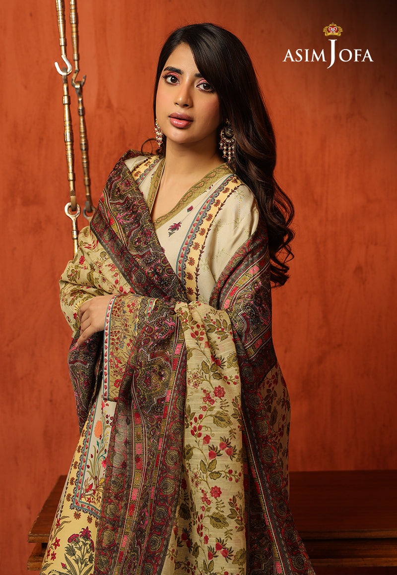 Asim Jofa Tara Sitara Ajtm-16 - 3 Pcs Embroidered Swiss Lawn 3 Pcs