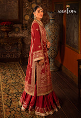 Asim Jofa Designers Limited Edition Ajmmd-10-Xs Embroidered Velvet 3 Pcs