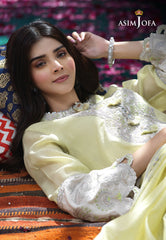 Asim Jofa Festive Eid 2021 Ajfc-06 Embroidered Cotton Net 3 Pcs