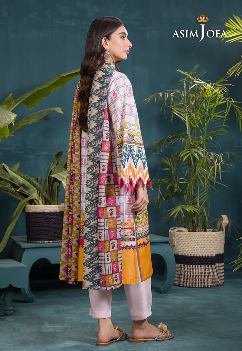 Asim Jofa Gul Rung Pret Collection Ajgr-10 Printed Swiss Lawn 3 Pcs