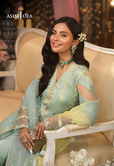 Asim Jofa Festive Eid 2021 Ajfc-19 Embroidered Cotton Net 3 Pcs