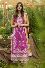 The Secret Garden Hemline By Mushq Unstitched 3 Piece Summer Suit-05-A-Mystic Rose