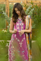 The Secret Garden Hemline By Mushq Unstitched 3 Piece Summer Suit-05-A-Mystic Rose