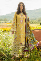 The Secret Garden Hemline By Mushq Unstitched 3 Piece Summer Suit-05-B-Faded Sunflower