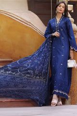 Noor By Saadia Asad Unstitched 3 Piece Eid Luxury Laserkari Suit-05-B