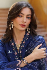 Noor By Saadia Asad Unstitched 3 Piece Eid Luxury Laserkari Suit-05-B