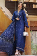 Noor By Saadia Asad Unstitched 3 Piece Eid Luxury Laserkari Suit-05-B