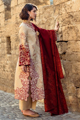 Broadway By Mushq Unstitched 3 Piece Winter Suit-MWI-05-Fallen Hearts