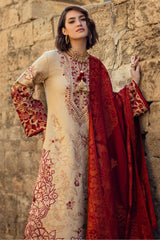 Broadway By Mushq Unstitched 3 Piece Winter Suit-MWI-05-Fallen Hearts