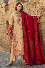 Broadway By Mushq Unstitched 3 Piece Winter Suit-MWI-05-Fallen Hearts