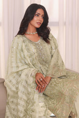 Irha By Azmeerah Official Semi Stitched 3 Piece Organza Edit Formals Collection'2024-05-Adela