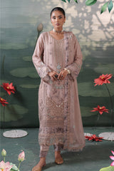 Silvana By Guzel Stitched 3 Piece Luxury Chiffon Suit-05-Zephira