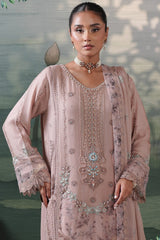 Silvana By Guzel Stitched 3 Piece Luxury Chiffon Suit-05-Zephira