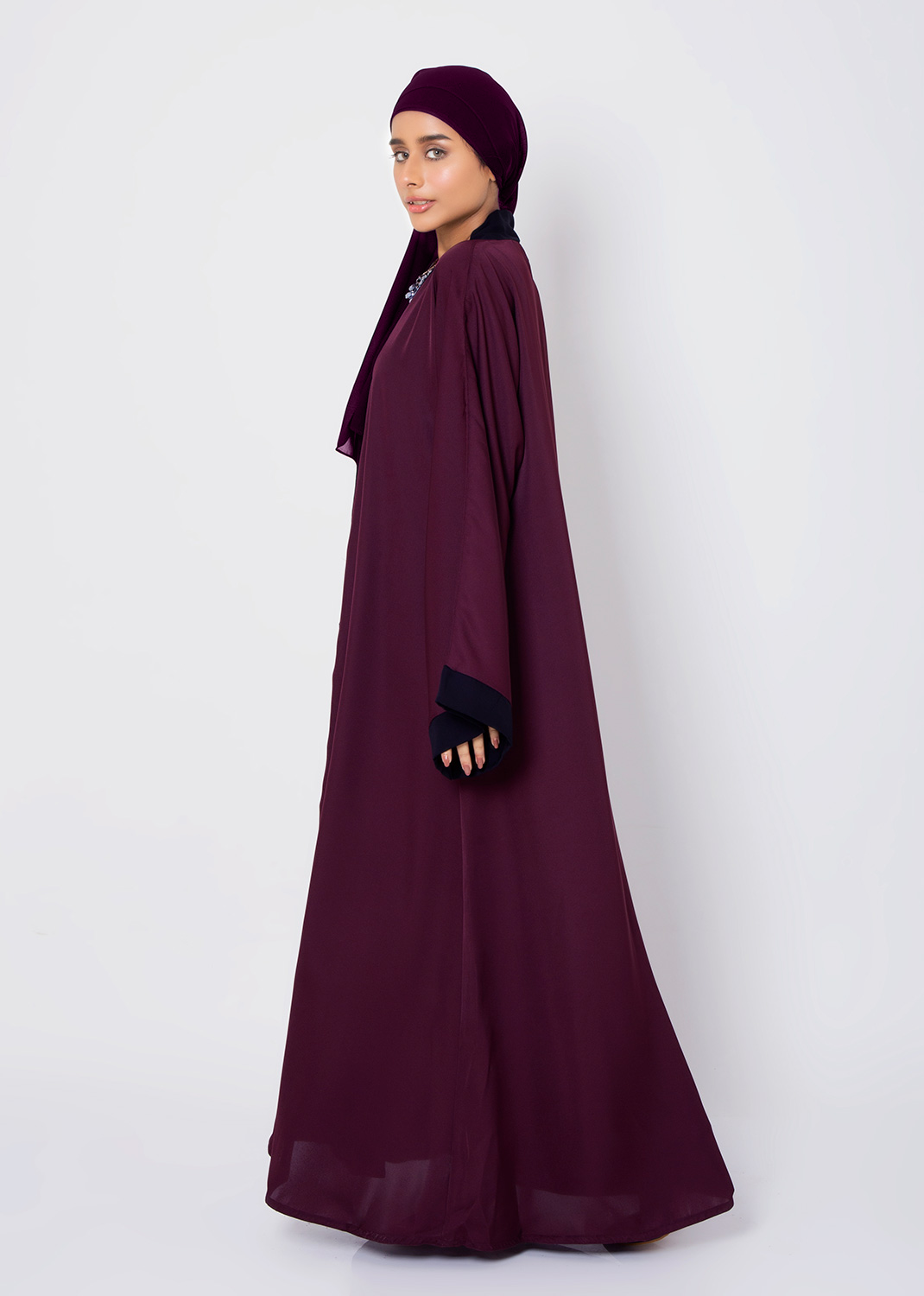 Abaya.Pk Pristine Plum Abaya