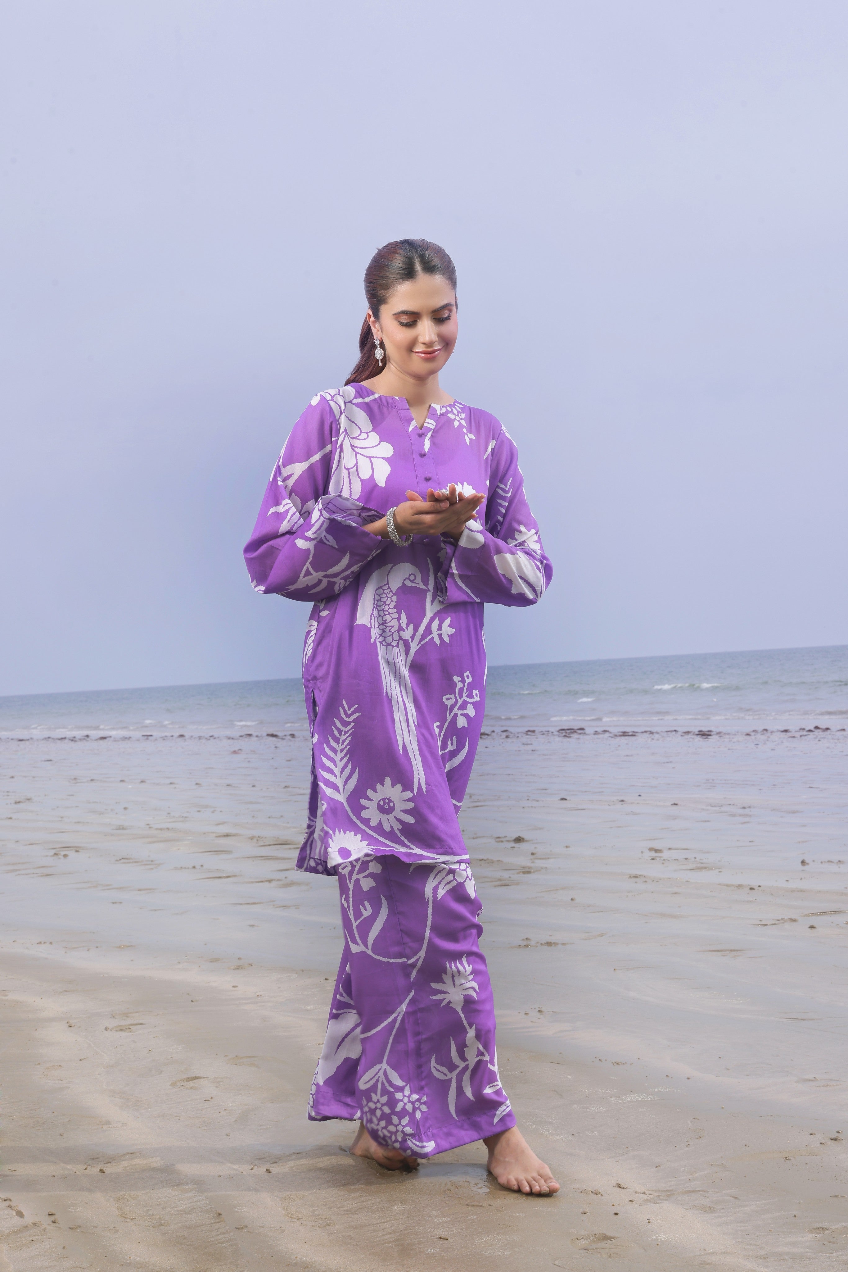 Whisper Wind By Feathers Unstitched 2 Piece Printed Lawn Collection'2025-MYSTEN-FT513