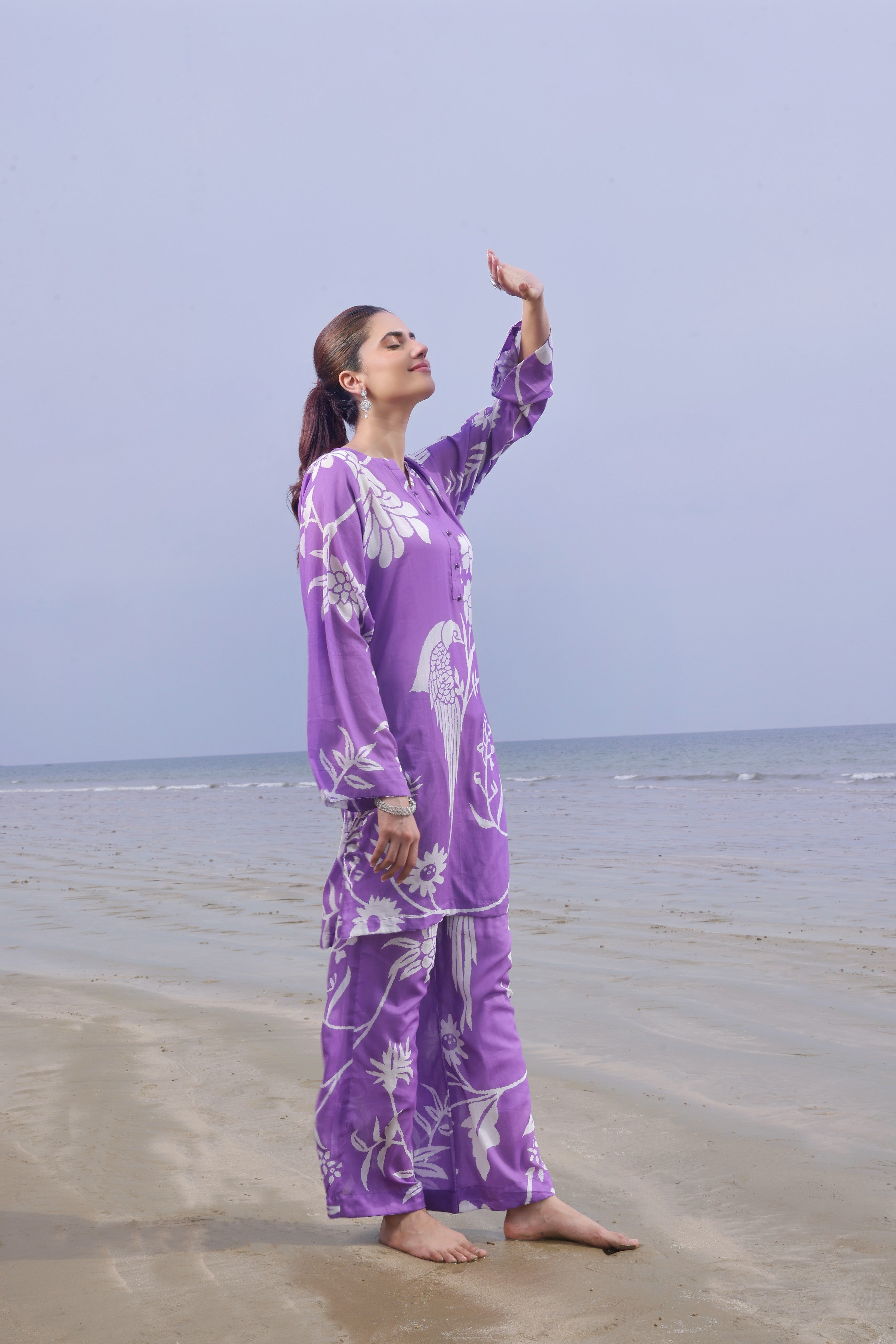 Whisper Wind By Feathers Unstitched 2 Piece Printed Lawn Collection'2025-MYSTEN-FT513