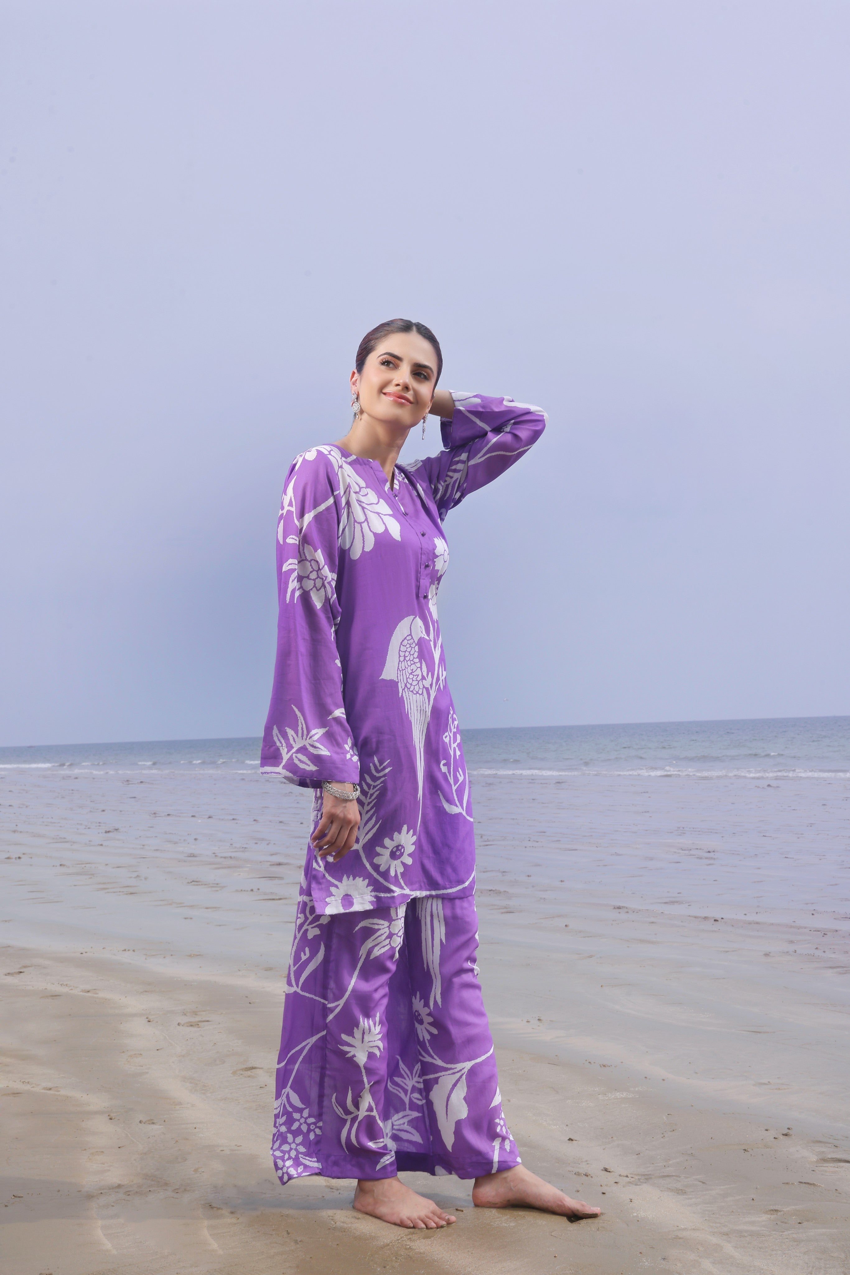 Whisper Wind By Feathers Unstitched 2 Piece Printed Lawn Collection'2025-MYSTEN-FT513