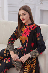 Midnight Murmurs By Feathers Lawn Suit-FIOREN-FT477
